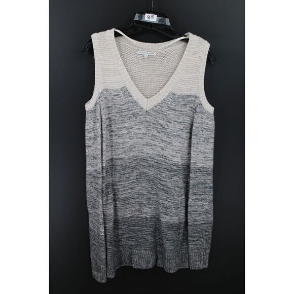 Rebecca Minkoff Small Knit Gray Ombre Cold Shoulder Women's Pullover Sweater - Picture 1 of 6